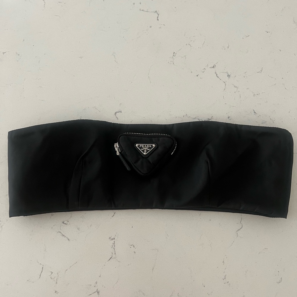 Prada Re-nylon Bandeau Top with Pocket